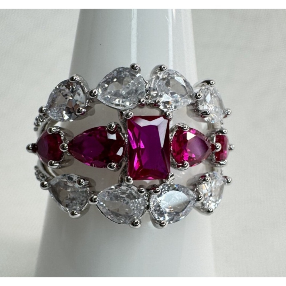 Ring Bomb Party Size 9 July Ring RG89687 Heartfelt Wishes Ruby Rhodium